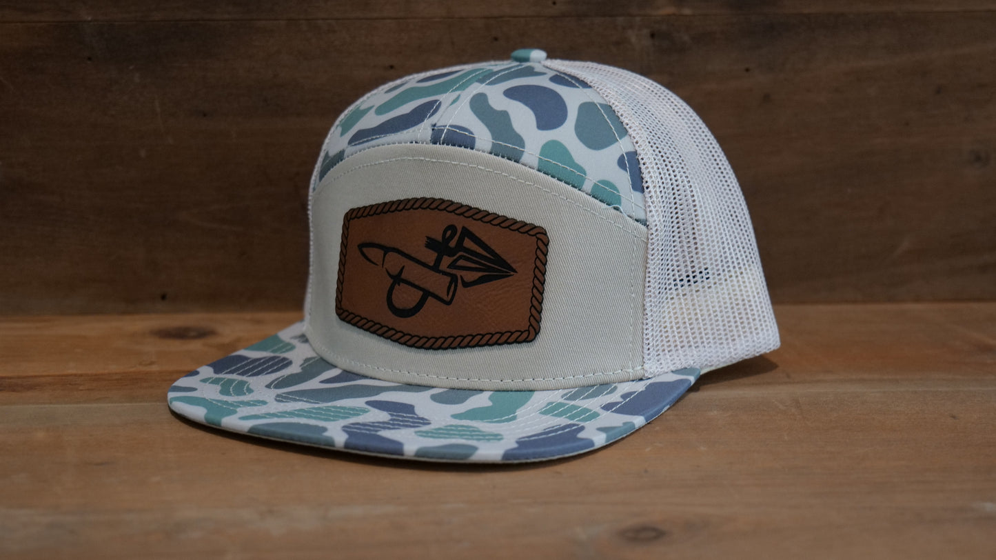 Green Marsh 7-Panel Large Brown Hex Patch