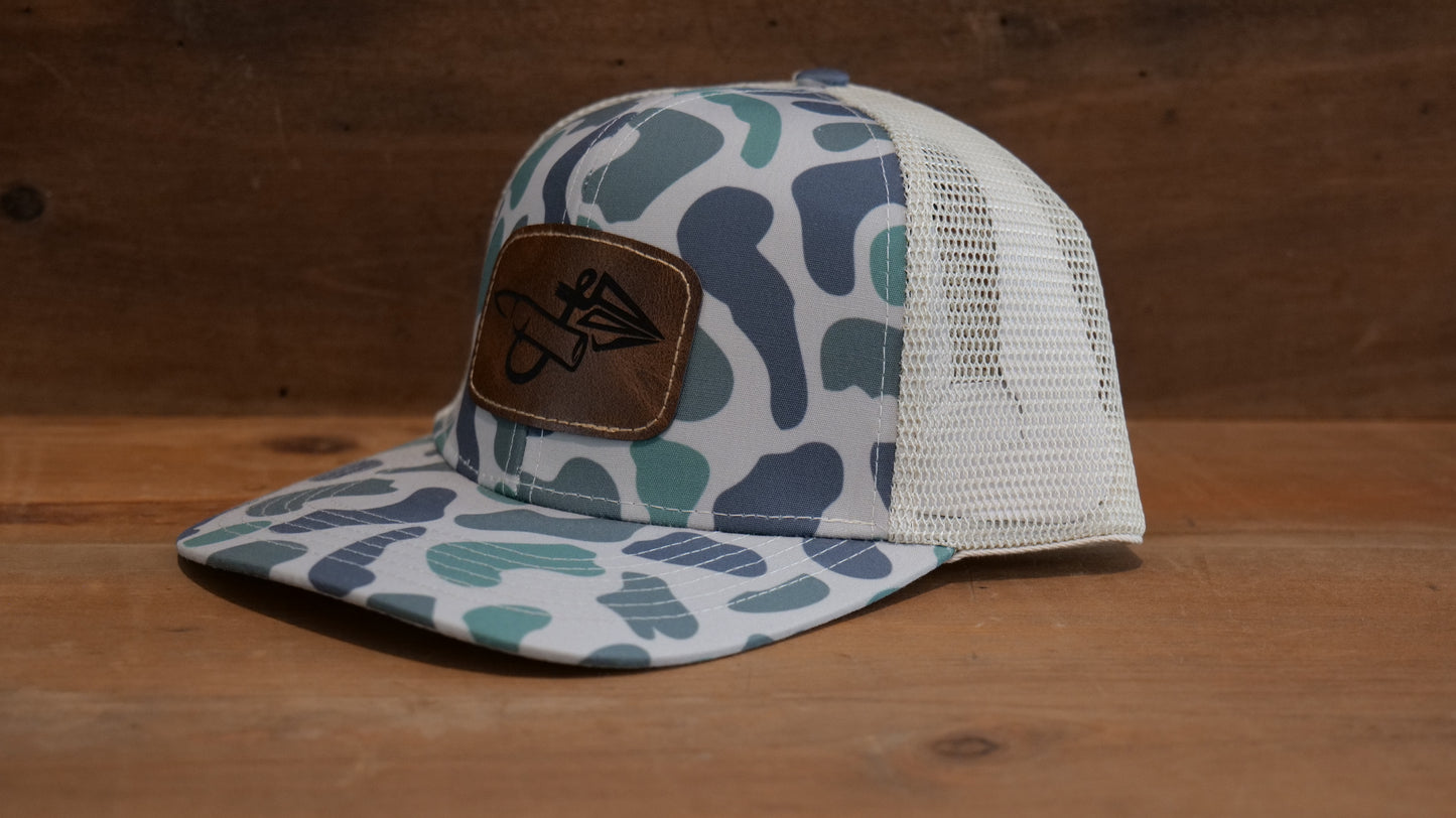 Green Marsh/Khaki Dark Brown Leather Patch