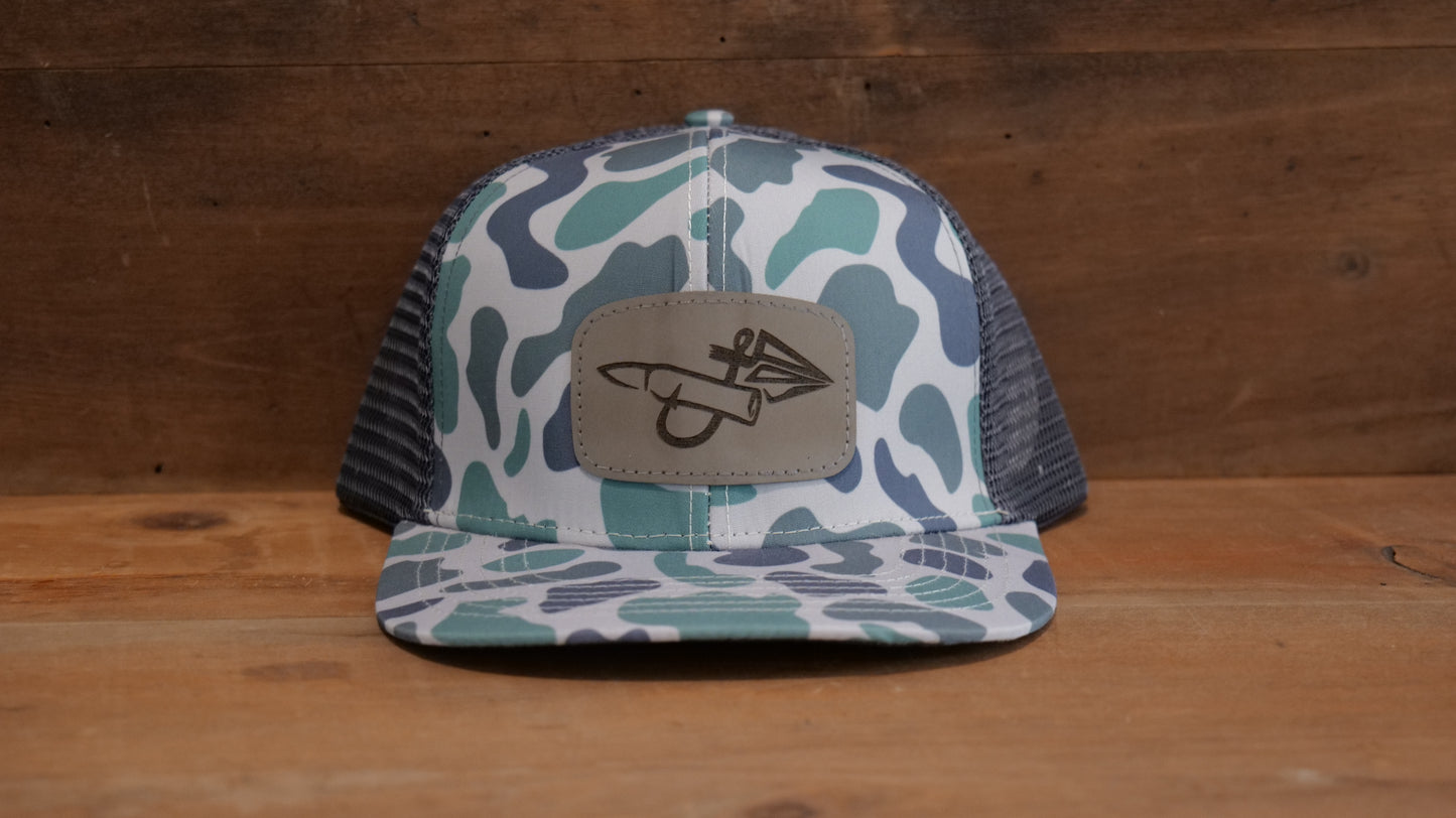 Green Marsh/Grey Silver Leather Patch Rectangle