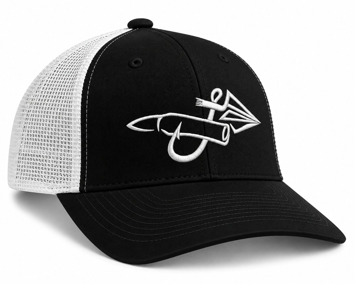Black & White - Embroidered