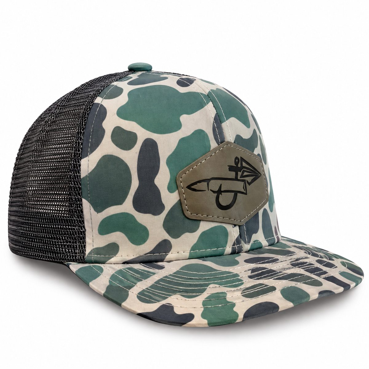 Marsh & Charcoal Trucker - Grey Hex Logo