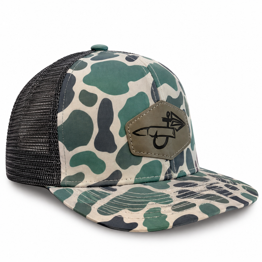 Marsh & Charcoal Trucker - Grey Hex Logo