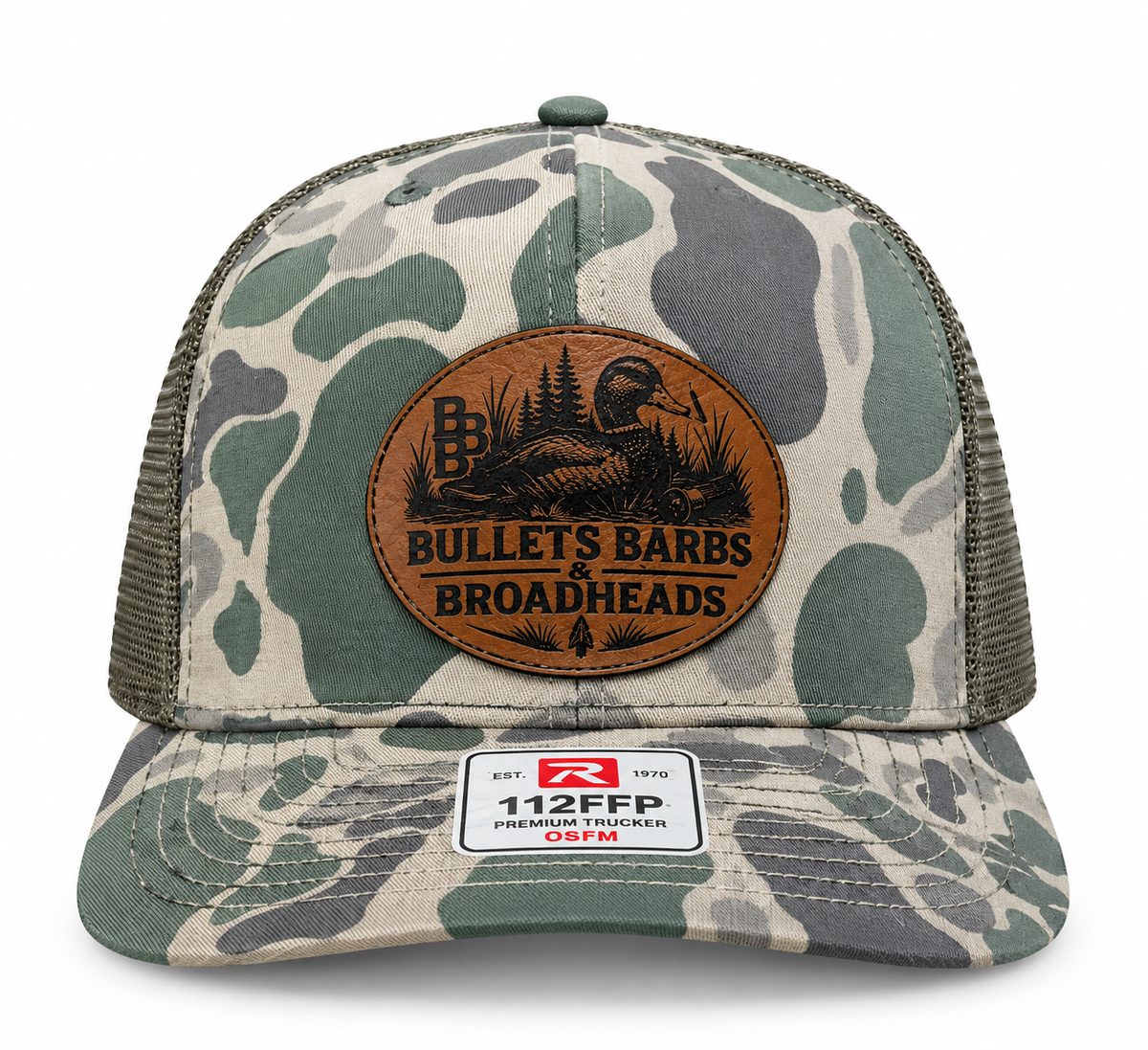 112 Marsh Duck Camo - Saddle Brown Duck Oval