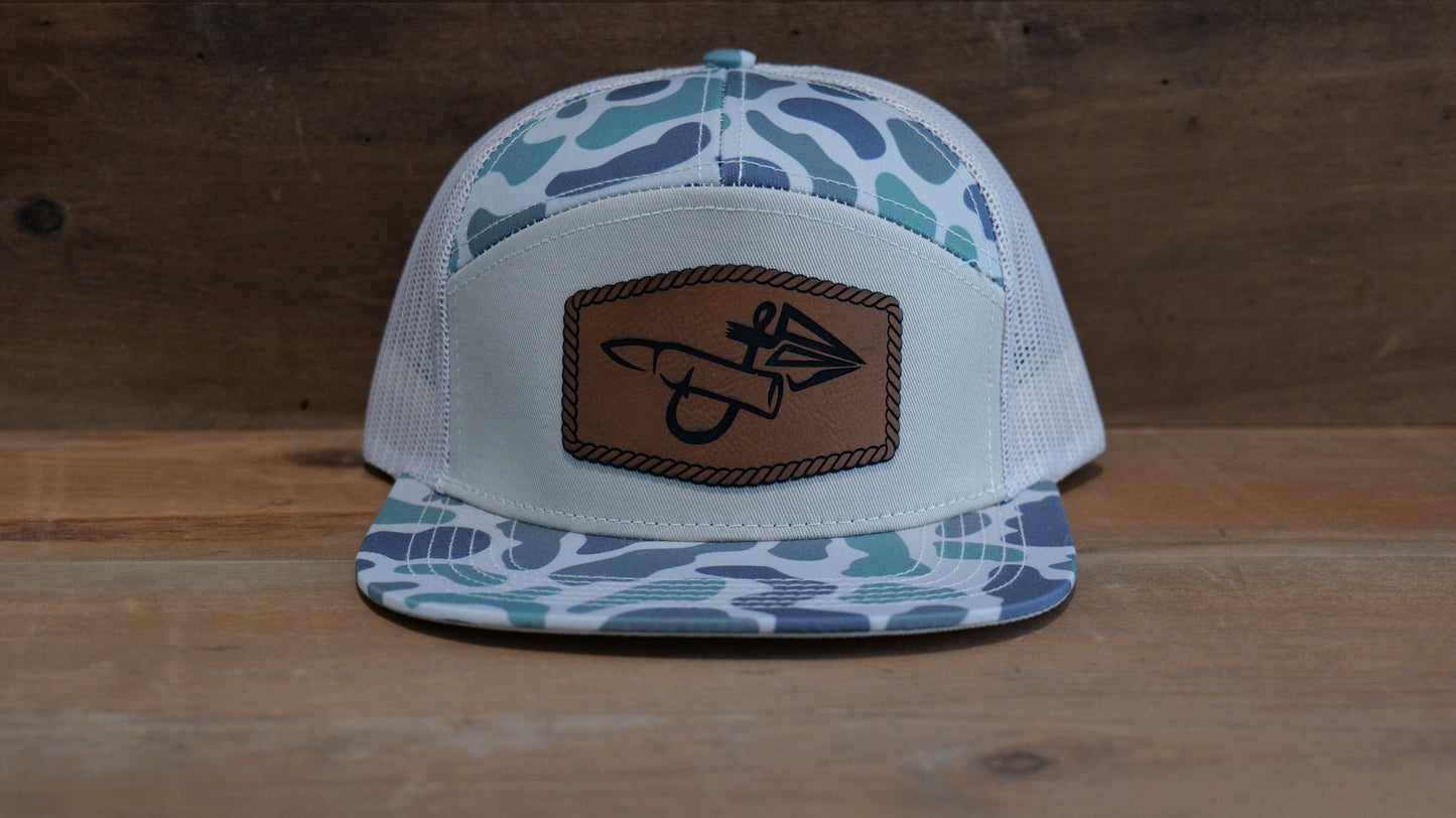 Green Marsh 7-Panel Large Brown Hex Patch