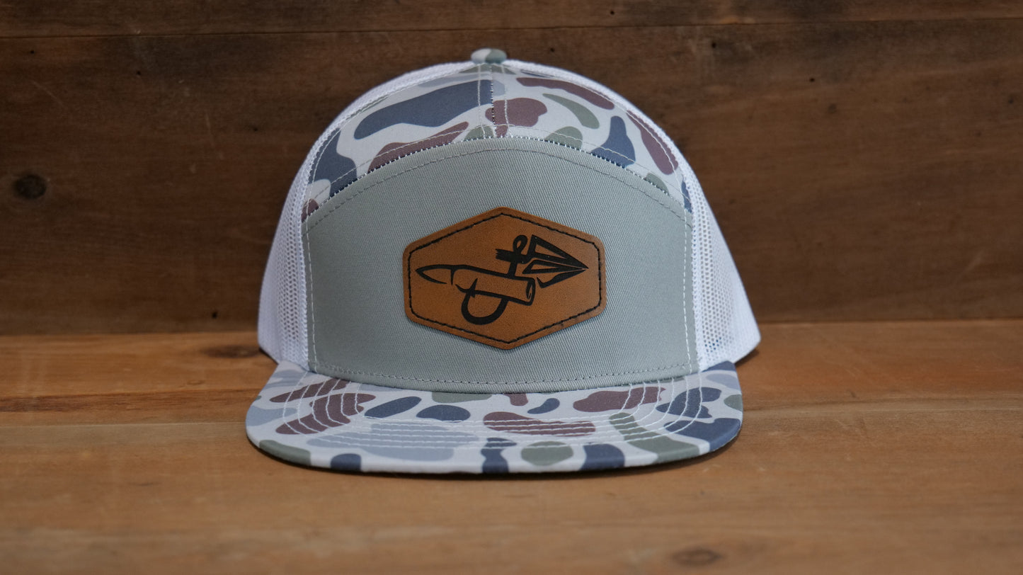 Tri-Color Marsh 7-Panel Brown Hex Patch