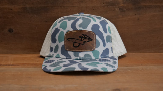 Green Marsh/Khaki Dark Brown Leather Patch