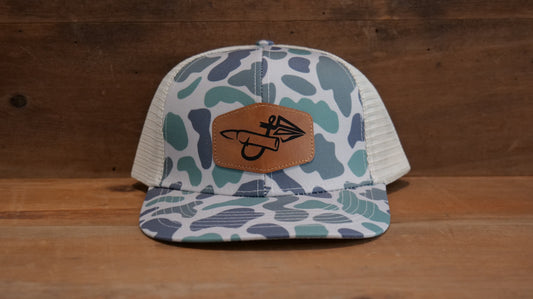 Green Marsh/Khaki Brown Leather Patch