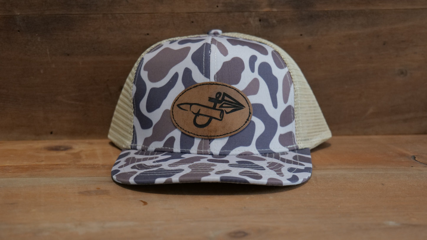 Brown Marsh/Khaki Oval Leather Patch