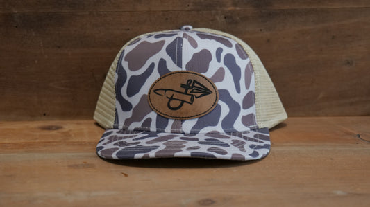 Brown Marsh/Khaki Oval Leather Patch