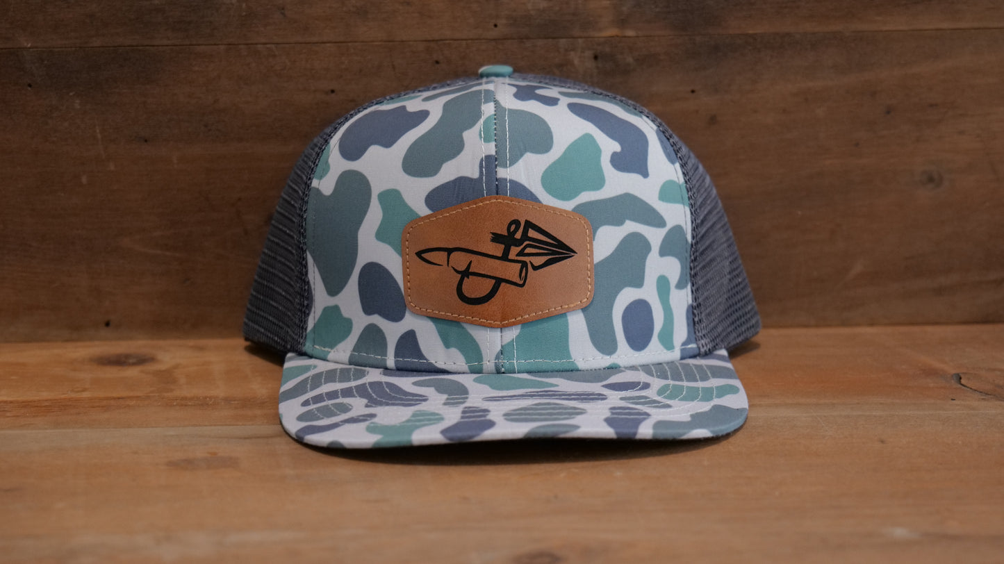 Green Marsh/Grey Brown Leather Patch